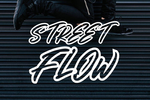 Metro Venom - Outlined Brush Graffiti Font Font Mozzatype 