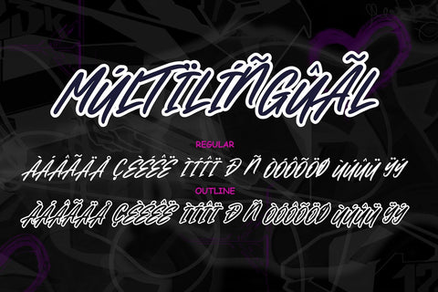 Metro Venom - Outlined Brush Graffiti Font Font Mozzatype 