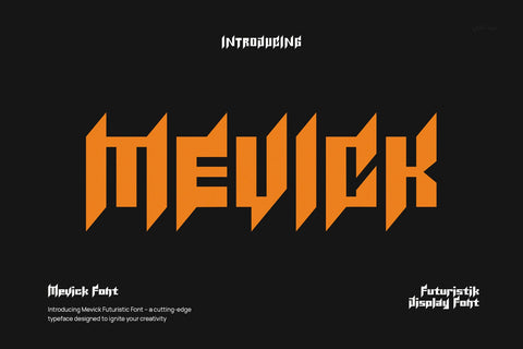 Mevick - Futuristic Font Font studioalmeera 