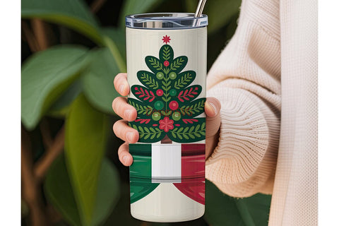 Mexican Christmas Tree 20oz Tumbler Wrap Sublimation DesignSVG 