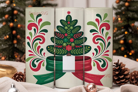 Mexican Christmas Tree 20oz Tumbler Wrap Sublimation DesignSVG 