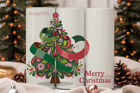 Mexican Christmas Tree 20oz Tumbler Wrap Sublimation DesignSVG 