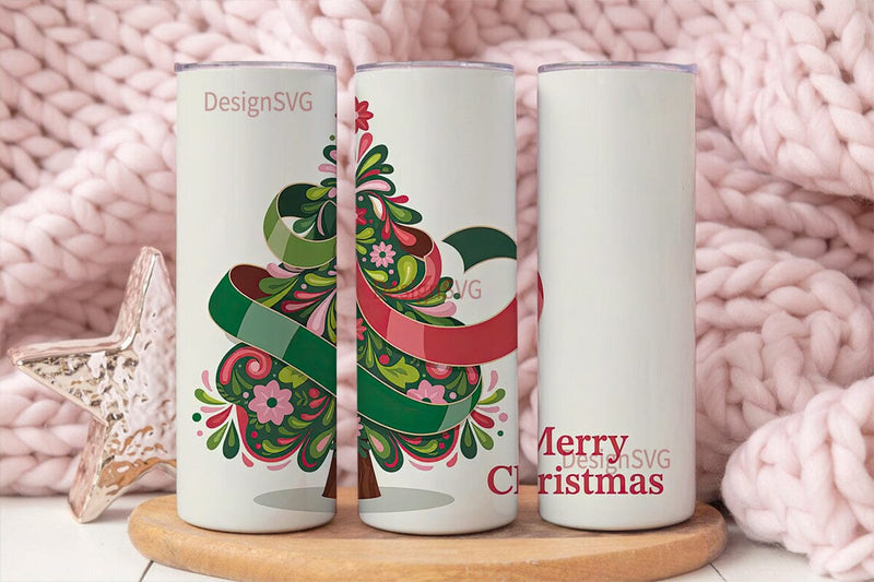 Mexican Christmas Tree 20oz Tumbler Wrap Sublimation DesignSVG 