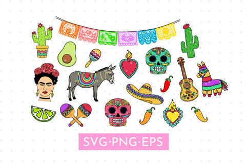 Mexican Clipart Bundle SVG MaiaLunaDesign 