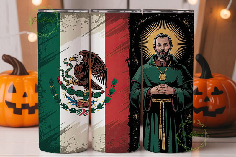 Mexican Flag & Saint Jude 20oz Tumbler Sublimation PixelChick 
