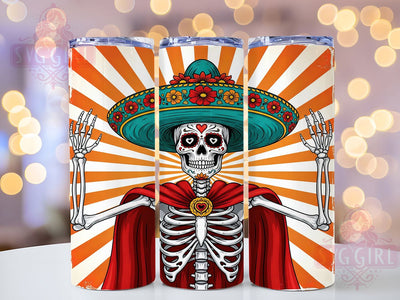 Mexican Skull Viva Mexico Tumbler, Patriotic Mexico Wrap, 20Oz Tumbler Sublimation, Day Of The Dead Drinkware, Viva Mexico Gift, Cultural Skull Design, Mexican Heritage Tumbler Sublimation SvggirlplusArt 