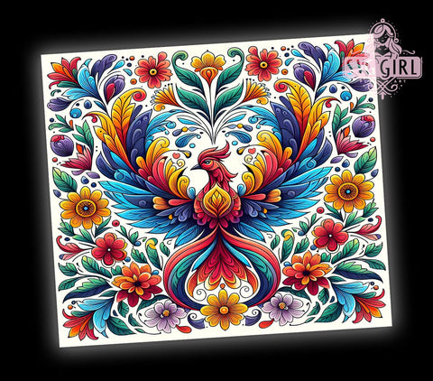 Mexican White Otomi 20oz Tumbler Wrap Sublimation Design, Straight Tapered Tumbler Wrap, Mexican Tumbler Png, Instant Digital Download Sublimation SvggirlplusArt 