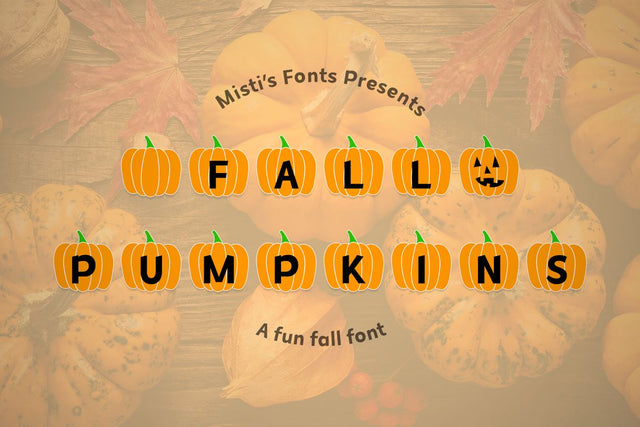 MF Fall Pumpkins Font Misti's Fonts 