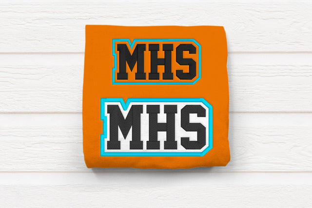 MHS High School Initials Embroidery Embroidery/Applique DESIGNS Risa Rocks It 