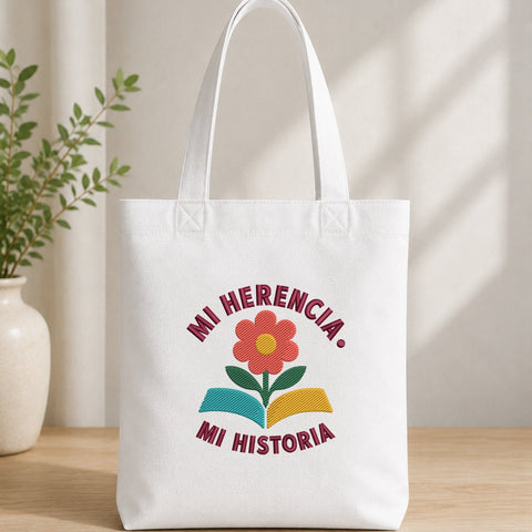 Mi Herencia Mi Historia Embroidery Design – Hispanic Heritage Machine Embroidery File, Latino Latina Pride Flower Book Design Embroidery/Applique DESIGNS PatternFeed8 