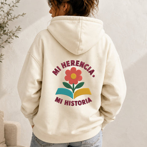 Mi Herencia Mi Historia Embroidery Design – Hispanic Heritage Machine Embroidery File, Latino Latina Pride Flower Book Design Embroidery/Applique DESIGNS PatternFeed8 