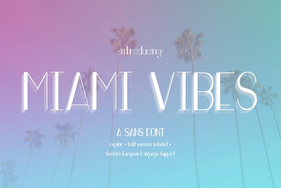 Miami Vibes Art Deco Sans Font Font Beck McCormick 