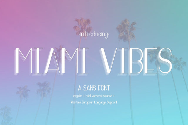 Miami Vibes Art Deco Sans Font Font Beck McCormick 