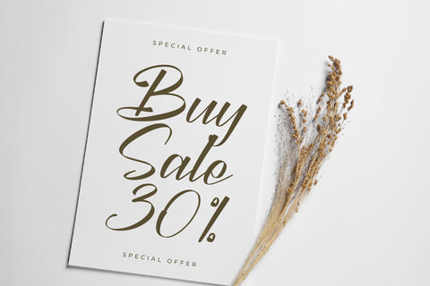 Michael Bugtina - Modern Bold Script Font Letterena Studios 