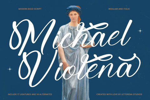 Michael Violena - Modern Bold Script Font Letterena Studios 