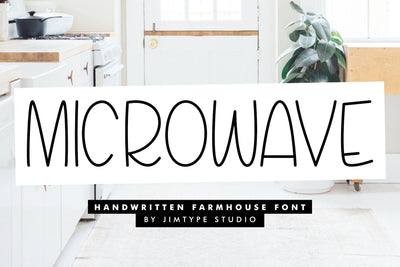 Microwave Font - Tall and Skinny Farmhouse Font Font Jimtype Studio 