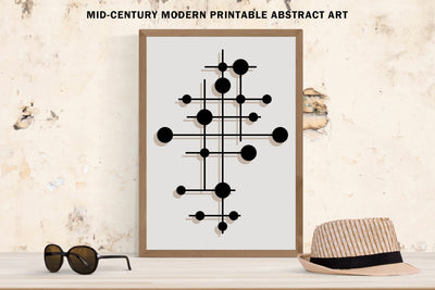 Mid-Century Modern Abstract Art Sublimation Karma Genie Graphics 