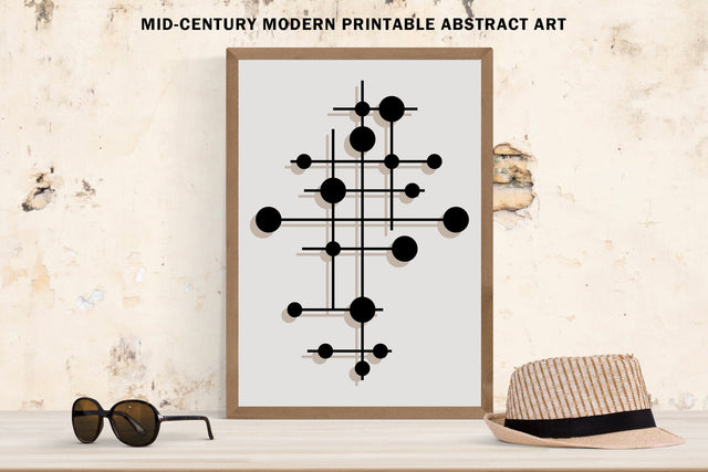 Mid-Century Modern Abstract Art Sublimation Karma Genie Graphics 
