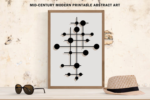 Mid-Century Modern Abstract Art Sublimation Karma Genie Graphics 