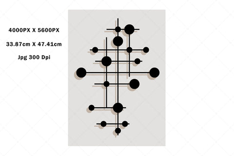 Mid-Century Modern Abstract Art Sublimation Karma Genie Graphics 