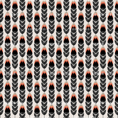Mid Century Modern Retro Style Seventies Tulip Flowers Pattern Digital Paper Digital Pattern Karma Genie Graphics 