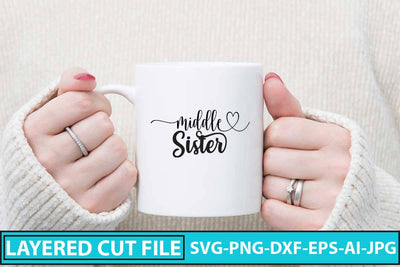 Middle Sister SVG Design SVG Syaman 