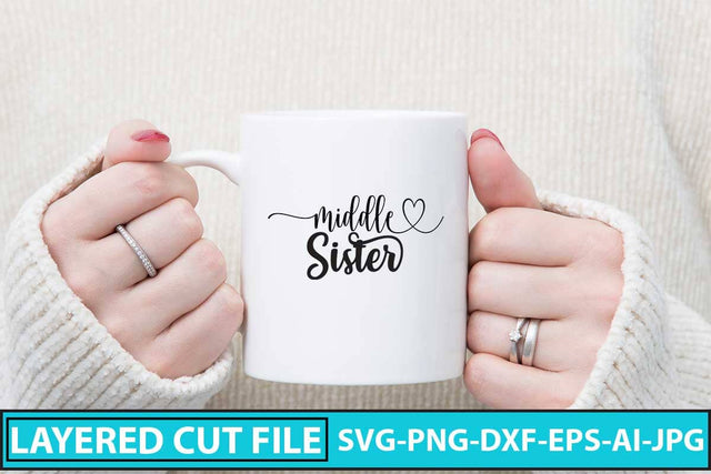 Middle Sister SVG Design SVG Syaman 