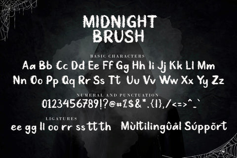 Midnight Brush Font AEN Creative Store 