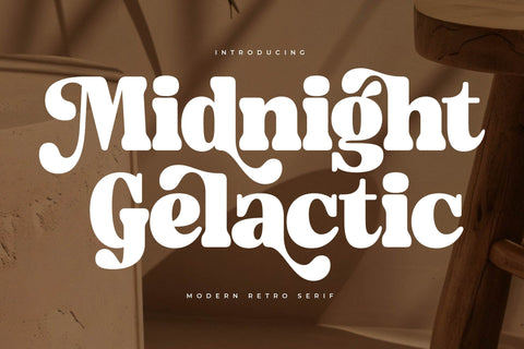 Midnight Gelactic - Modern Retro Serif Font Letterena Studios 