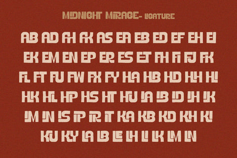 Midnight Mirage - Rough Display Font Alpaprana Studio 