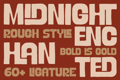 Midnight Mirage - Rough Display Font Alpaprana Studio 