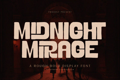 Midnight Mirage - Rough Display Font Alpaprana Studio 