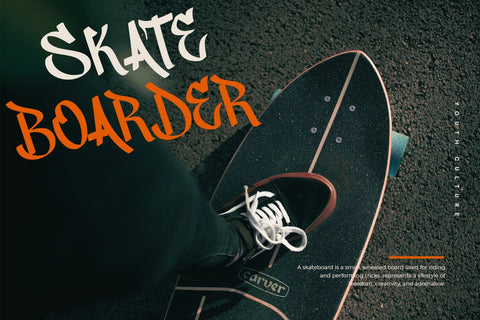 Midnight Surfing - A Modern Graffiti Font Font studioalmeera 