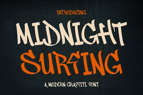 Midnight Surfing - A Modern Graffiti Font Font studioalmeera 