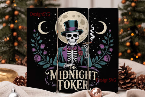 Midnight Toker Tumbler Wrap Sublimation DesignSVG 