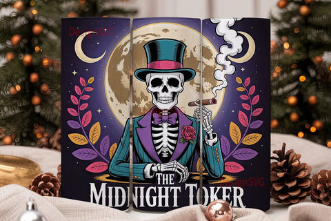 Midnight Toker Tumbler Wrap Sublimation DesignSVG 