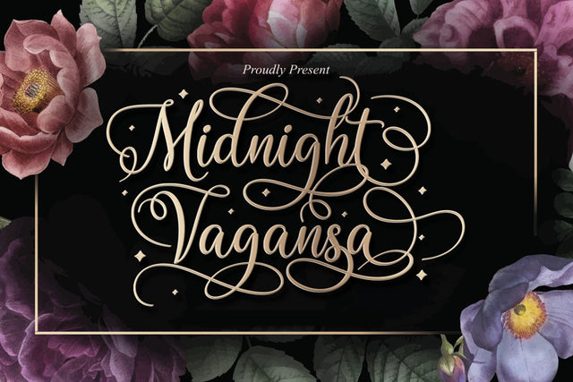 Midnight Vagansa | Beauty Caligraphy Font studioalmeera 