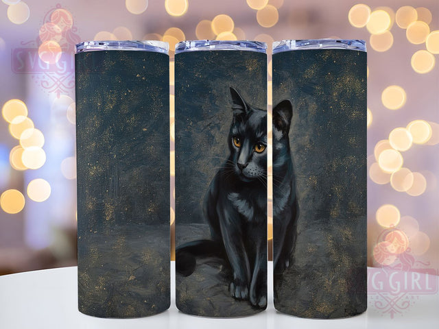 Midnight Whiskers Witchy Cat Tumbler, Cat Lover Sublimation, Halloween Cat Tumbler, 20oz Tumbler Cat Design, Spooky Cat Tumbler Wrap, Cute Cat Tumbler Wrap, Witchy Cat Sublimation Sublimation SvggirlplusArt 