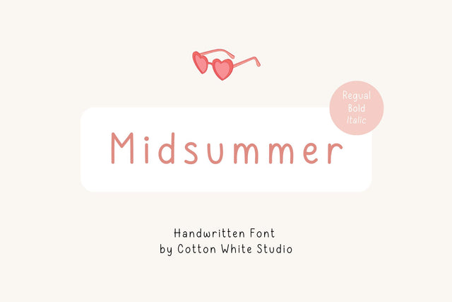 Midsummer Font Cotton White Studio 