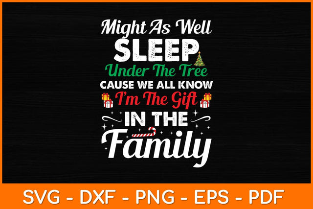 Might As Well Sleep Under The Tree Christmas Svg Design SVG artprintfile 