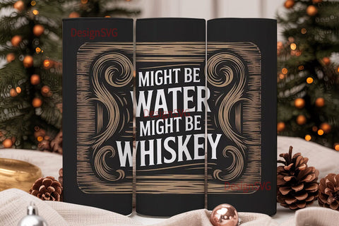 Might Be Whiskey Tumbler Wrap Sublimation DesignSVG 