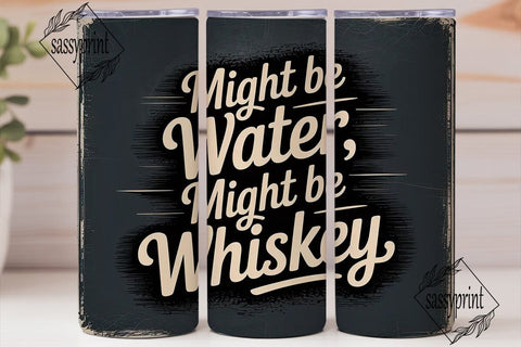 Might Be Whiskey Tumbler Wrap Sublimation sassyprint 