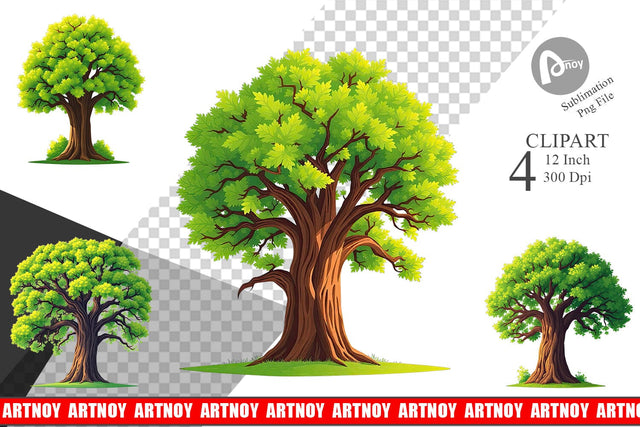 Mighty Oak Clipart Sublimation artnoy 