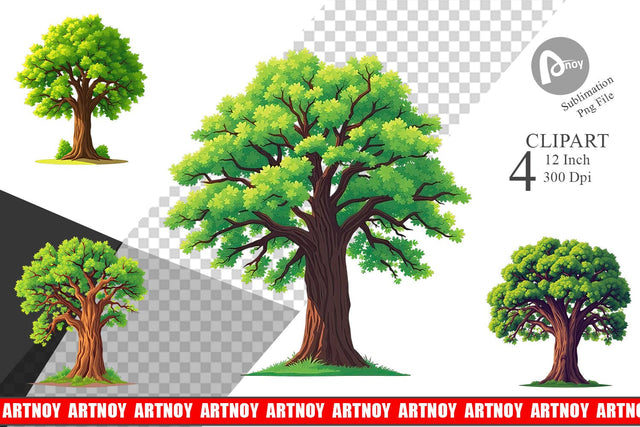 Mighty Oak Clipart Sublimation artnoy 