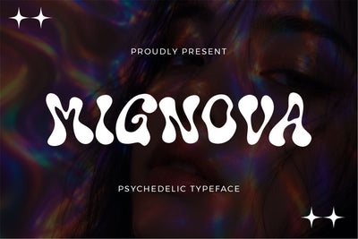 Mignova – Psychedelic Wavy Groovy Retro Font Font Mozzatype 