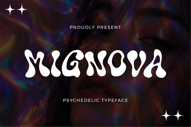 Mignova – Psychedelic Wavy Groovy Retro Font Font Mozzatype 