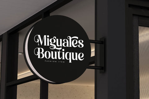 Miguales - Modern Alternate Serif Font Letterena Studios 