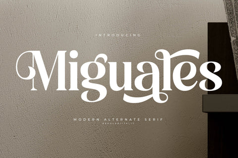 Miguales - Modern Alternate Serif Font Letterena Studios 