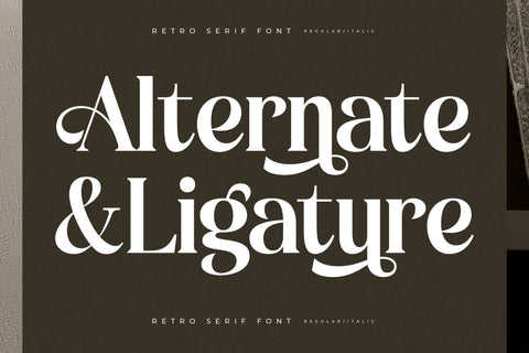 Miguales - Modern Alternate Serif Font Letterena Studios 