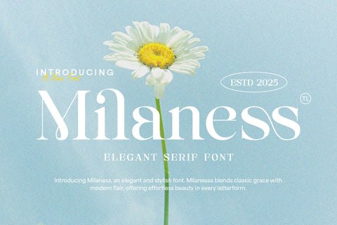 Milaness - Elegant Serif Font Font studioalmeera 